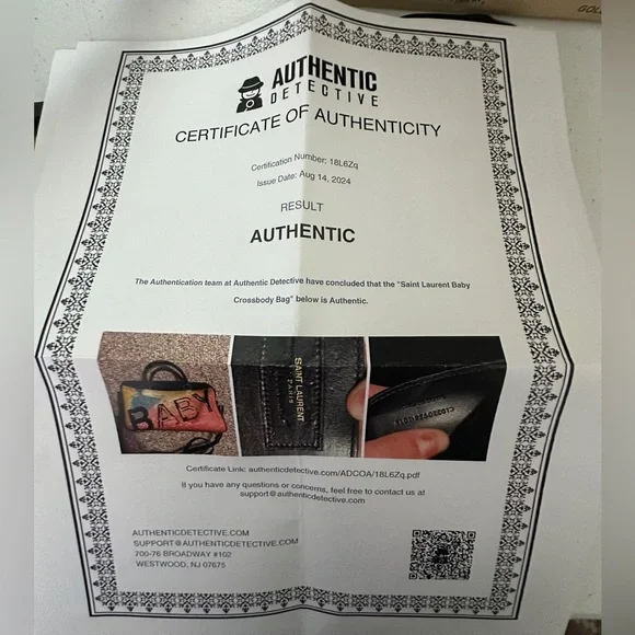 SAINT LAURENT | Calfskin Classic Baby Rosa - Picture 7 of 7